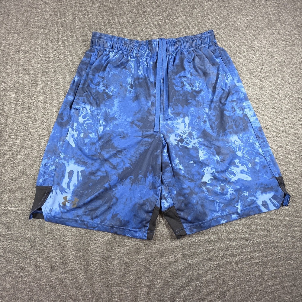 Under Armour Shorts Mens Medium Dazzle Blue Athletic Basketball Gym Training